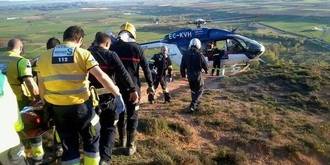 Herido un joven cuando despegaba con un parapente en Alarilla, Guadalalajara