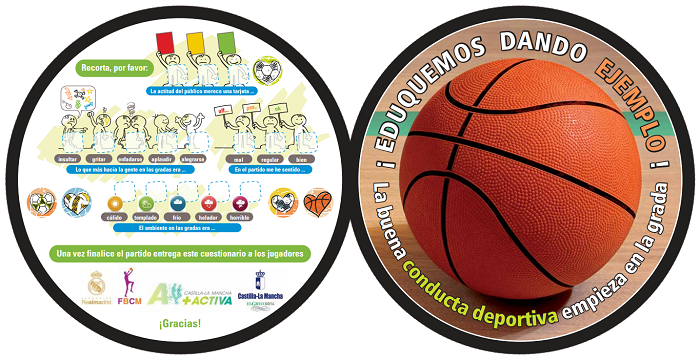 Folleto depsinado al baloncesto